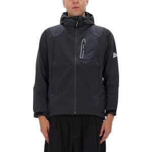 AND WANDER Men's Technical Hooded Outdoor Jacket Men GREY Outerwear
